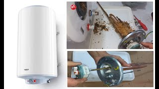 TESY Electric Water Heater Replacing the #thermostat  Opening and Cleaning  #homemade #waterheater