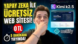 Kod Yazmadan Profesyonel Site Yapmak! Kimi k2.5 + Netlify ile 10 Saniy
