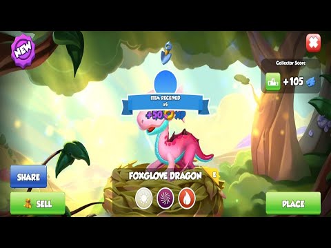 Hatched Foxglove Dragon | Dragon Mania Legends | DML