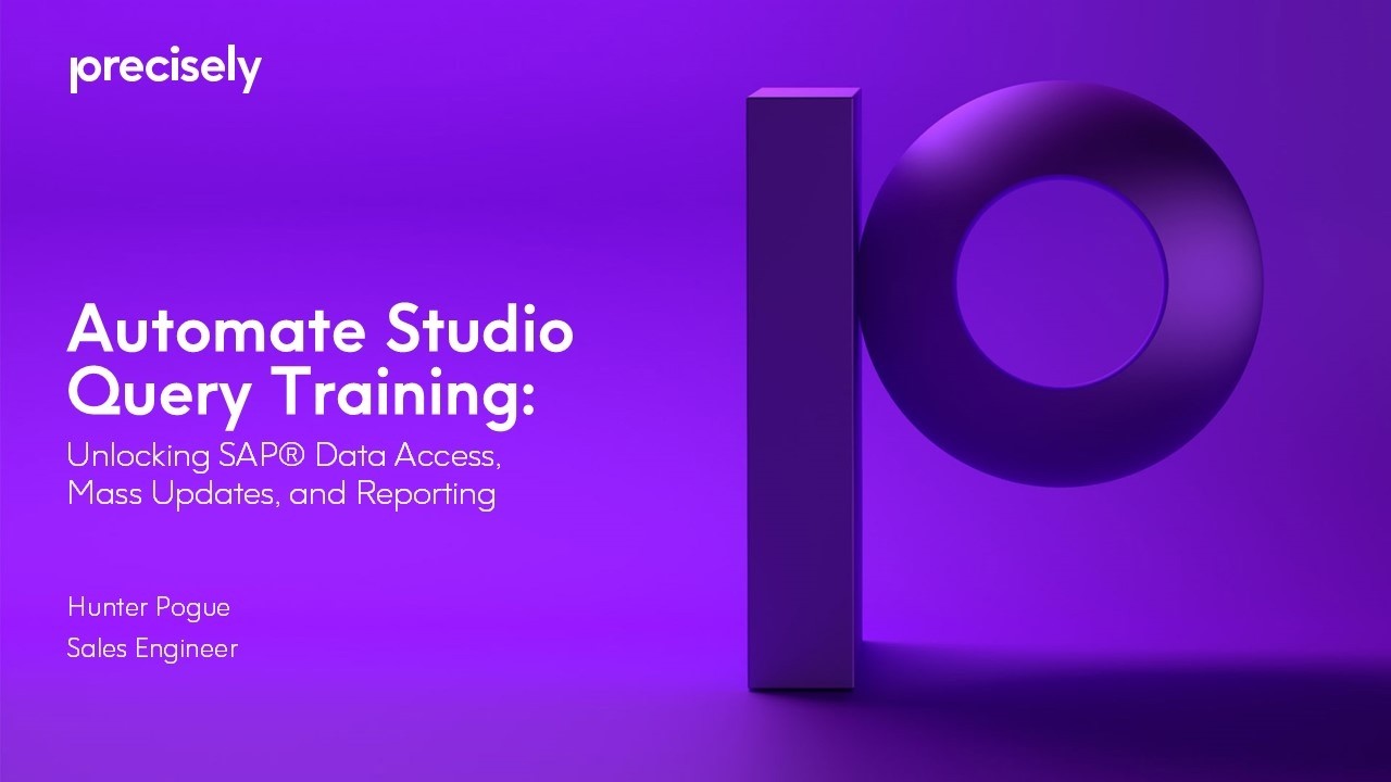 Automate Studio Query Training: Unlocking SAP® Data Access, Mass Updates, and Reporting