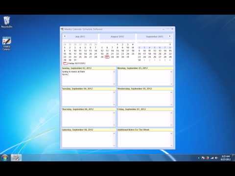 Weekly Calendar Schedule Software