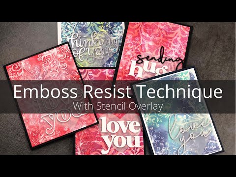 Lavinia World - Emboss Resist Technique with Stencil Overlay