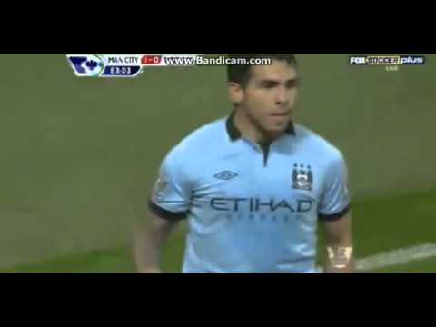 Carlos Tevez Amazing Goal (Manchester City vs. Wigan Athletic 1-0) 17.04.2013