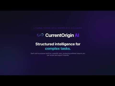 CurrentOrigin AI video preview