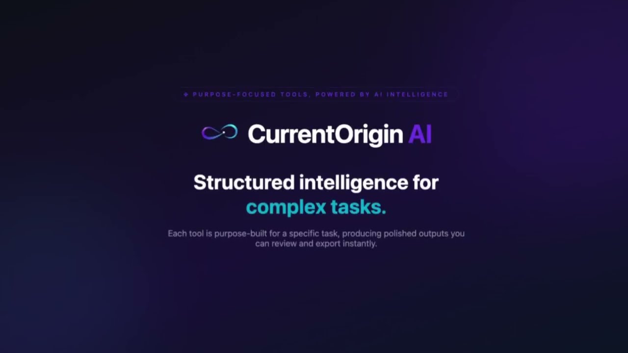 CurrentOrigin AI video preview
