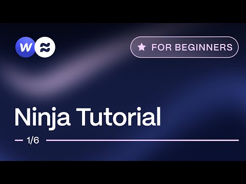 Ninja Tutorial - Webflow Portfolio Template, Episode 1/6