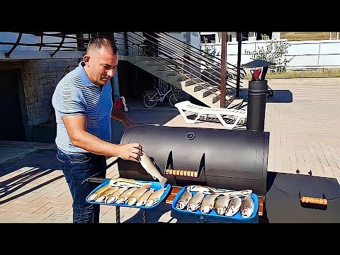 Hot smoked Fish. Grilled trout smoker | GEORGY KAVKAZ
