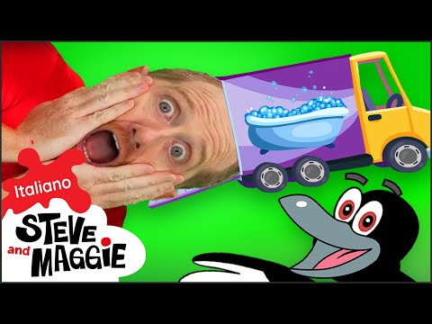 Nuova avventura al parco giochi per bambini + PIÙ Di Steve e Maggie Italiano