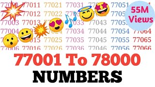 77001 to 78000 numbers learn by music on youtube ll 77001 to 78000 numbers ll 77001-78000numbers😯😍
