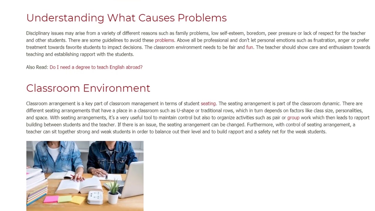 What Does Classroom Management Depend On | ITTT TEFL BLOG