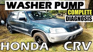 EASY WINDSHIELD WASHER PUMP CIRCUIT DIAGNOSIS IN DETAILS | 97-01 HONDA CR-V