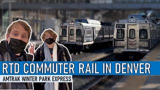Riding RTD Commuter Rail from Denver Airport to Union Station | Amtrak Winter Park Express in Denver