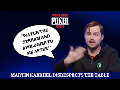 Martin Kabrhel disrespects players at the table I  WSOP Europe 2021 | €25k