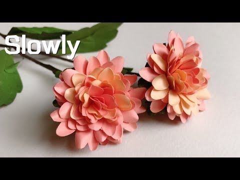 ABC TV | How To Make Aster Karlowy Flower With Shape Punch (Slowly) - Craft Tutorial