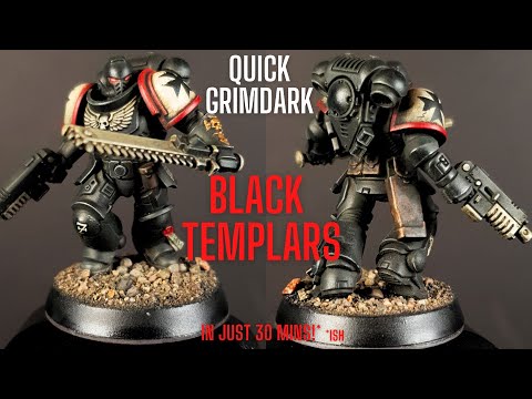 QUICK and EASY BLACK TEMPLARS - Speed Painting Space Marines!