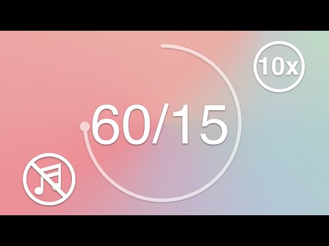 60 Minute Timer - 15 Minute Break - Pomodoro Technique - Pastel Color Wheel
