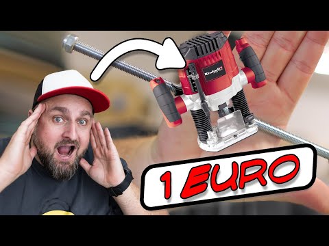 Bosch GTS 635-216 Fräsplatte mit 1 Euro Fräslift für Einhell Oberfräse TC-RO 1155 E