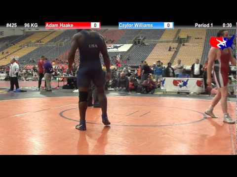 Last Chance Qual. 96 KG: Adam Haake (unattached) vs. Caylor Williams (YES Wrestling)