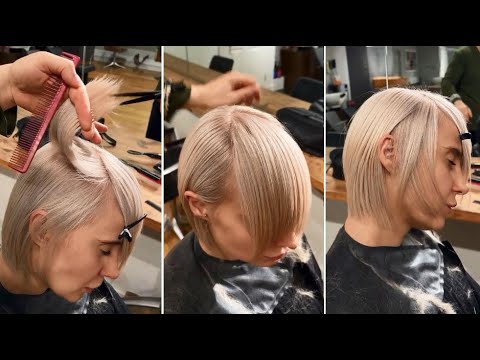 Beauty Short Layered Bob Women's Haircut Full Tutorial...