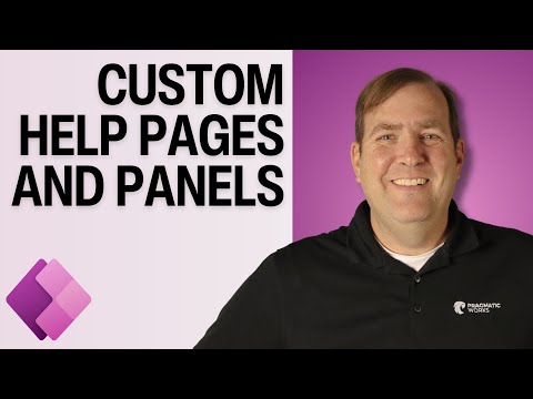 Custom Help Pages and Panels for Model-Driven Power Apps