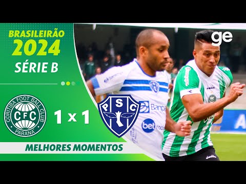 Gols e lances de Coritiba x Paysandu