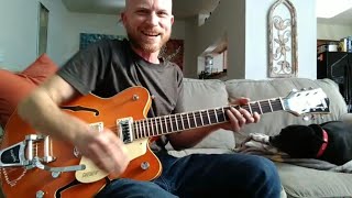 Gene Vincent Cruisin solo cover &amp; A cowboy tune for the dog. Gretsch
