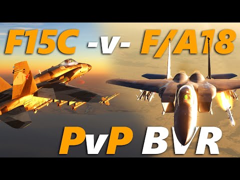 DCS: F15C Beyond Visual Range engagement vs 2 F/A18 Hornets | PvP | Digital Combat Simulator | 4K