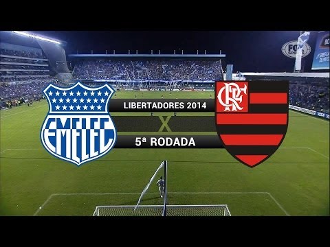 Gols - Emelec (EQU) 1 x 2 Flamengo - Libertadores 2014 - 02/04/2014