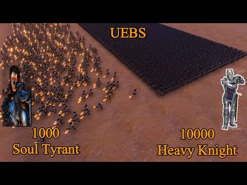 1000 Soul Tyrants vs 10000 Heavy Knight | Ultimate Epic Battle Simulator |