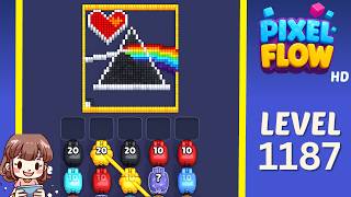 Pixel Flow Level 1187 Solution Walkthrough