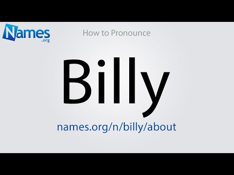 How to Pronounce Billy