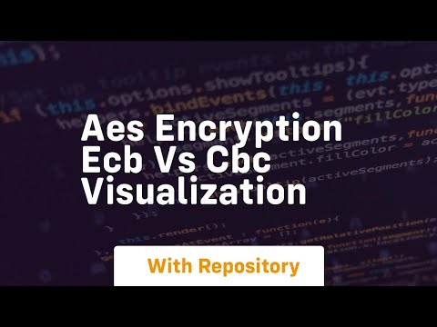 Aes encryption ecb vs cbc visualization