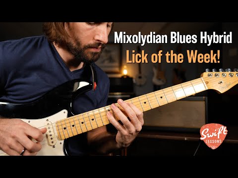 Tasty Mixolydian Blues Hybrid Lick - Lead Guitar Lesson w/ Tabs!