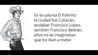 Chalino Sánchez - El crimen de Culiacán (letra)