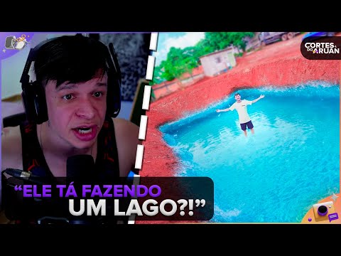 ARUAN REAGE: FINALMENTE O LAGO FICOU PRONTO 🙏 Agora falta a água (RENAN FIORINI) - Cortes do Aruan
