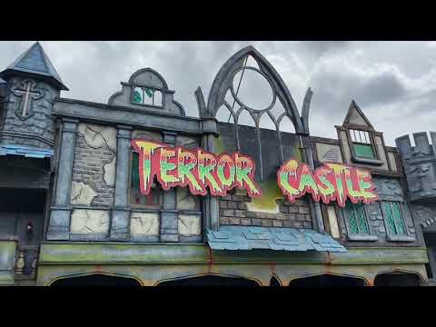 TERROR CASTLE GHOST TRAIN POV  - Brean theme park 2021 - on ride pov & off ride