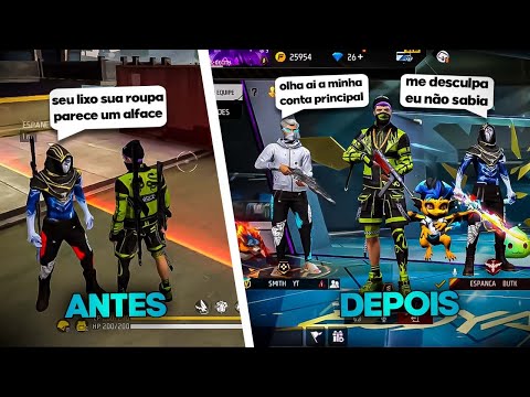 FINGI SER INICIANTE E FUI HUMILHADO PELOS ALEATORIOS NO FREE FIRE MAIS ELES NAO ESPERAVAM POR ISSO 😏