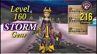 Wizard101: Level 160 Storm Gear Setup - 216 Damage - Novus