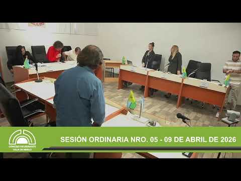 Sesión Ordinaria Nro. 05 - 09 de abril de 2026