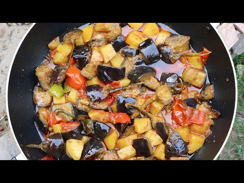Baingan ( EggPlant ) Recipe / Dahi Waly Baigan in 15 minutes