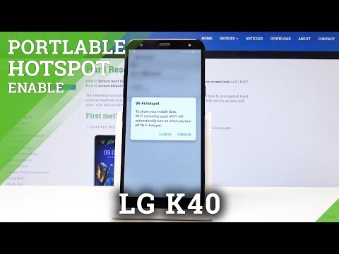 How to Activate Portable Hotspot in LG K40 - Share Wi-Fi