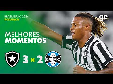 Gols e melhores lances de Botafogo x Grêmio