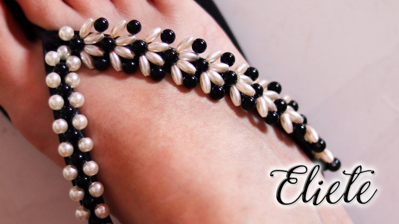 Chinelo decorado: Manta de pérolas para iniciantes (DIY fácil e Lucrativo)