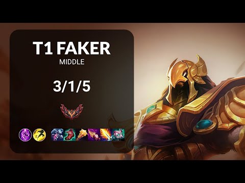 T1 Faker Azir vs Tristana MIDDLE - KR GRANDMASTER Patch 14.3