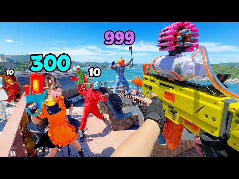Nerf War | Amusement Park Battle 131 (Nerf First Person Shooter)