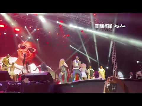 Século XXI - Léo Santana e Luísa Sonza cantando juntos no palco do Festival de Verão 2024