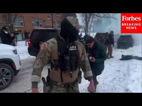 Protesters And ICE Agents Clash In Minneapolis Park Following Shooting Of Renee Good