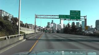 preview picture of video 'Driving through Seattle, WA on I-5'