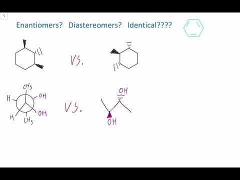 Enantiomers, Diastereomers, or Identical? Stereochemistry: Organic Chemistry PRACTICE PROBLEMS