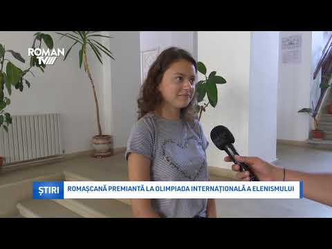 Romașcană premiantă la Olimpiada Internațională a Elenismului